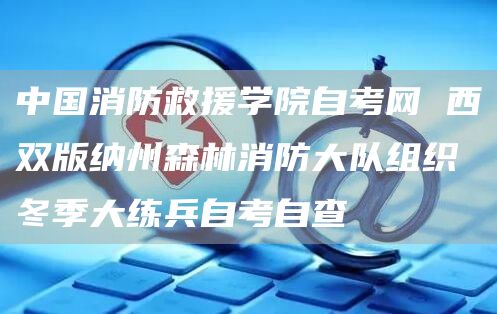 中国消防救援学院自考网 西双版纳州森林消防大队组织冬季大练兵自考自查(图1)