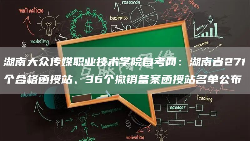 湖南大众传媒职业技术学院自考网：湖南省271个合格函授站、36个撤销备案函授站名