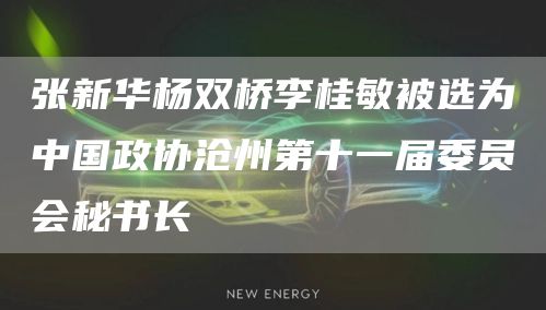 张新华杨双桥李桂敏被选为中国政协沧州第十一届委员会秘书长(图1)