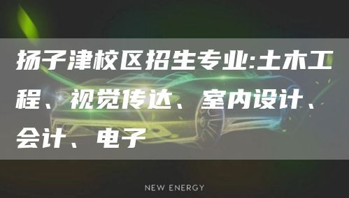 扬子津校区招生专业:土木工程、视觉传达、室内设计、会计、电子(图1)