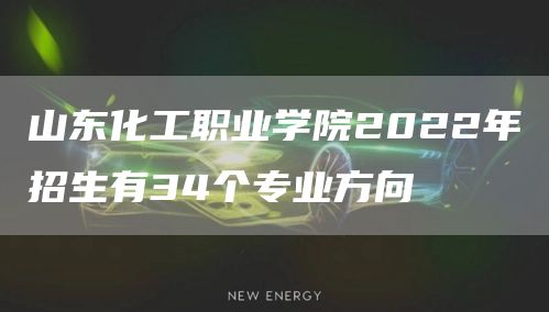 山东化工职业学院2022年招生有34个专业方向(图1)