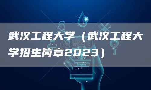 武汉工程大学（武汉工程大学招生简章2023）(图1)