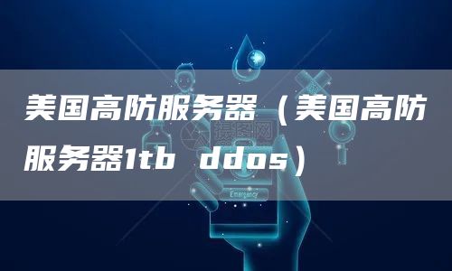 美国高防服务器（美国高防服务器1tb ddos）