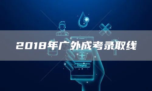 2018年广外成考录取线