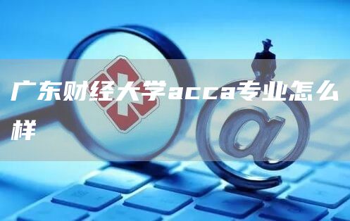 广东财经大学acca专业怎么样(图1)