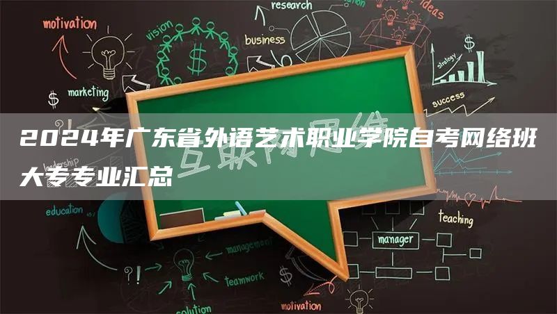 2024年广东省外语艺术职业学院自考网络班大专专业汇总(图1)